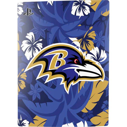 NFL Baltimore Ravens Tropical Print PS5 Console Skin