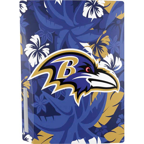 NFL Baltimore Ravens Tropical Print PS5 Console Skin