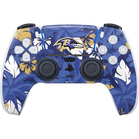 NFL Baltimore Ravens Tropical Print PS5 Controller Skin