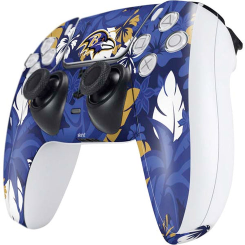 NFL Baltimore Ravens Tropical Print PS5 Controller Skin