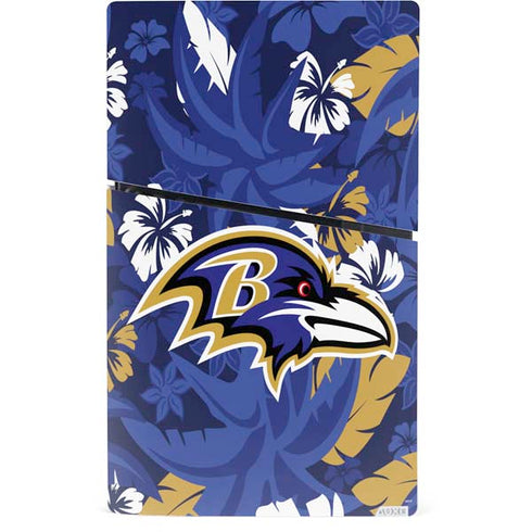 NFL Baltimore Ravens Tropical Print PS5 Slim Digital Edition Console Skin