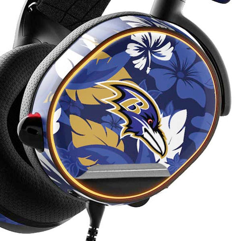 NFL Baltimore Ravens Tropical Print SteelSeries Arctis 3 Skin