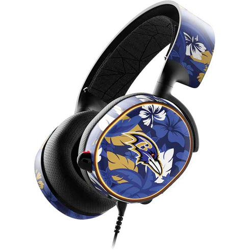 NFL Baltimore Ravens Tropical Print SteelSeries Arctis 5 Skin