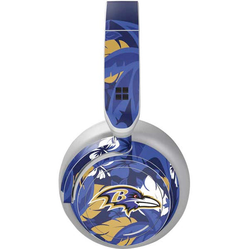 NFL Baltimore Ravens Tropical Print Surface Headphones Skin