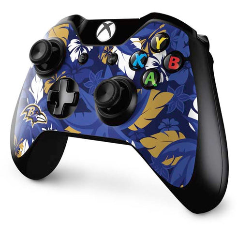 NFL Baltimore Ravens Tropical Print Xbox One Controller Skin
