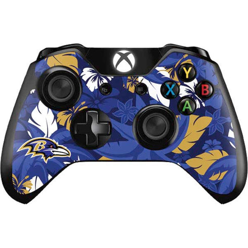 NFL Baltimore Ravens Tropical Print Xbox One Controller Skin
