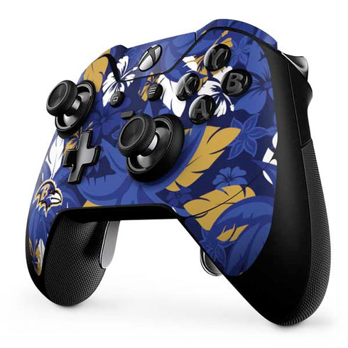 NFL Baltimore Ravens Tropical Print Xbox One Elite Controller Skin