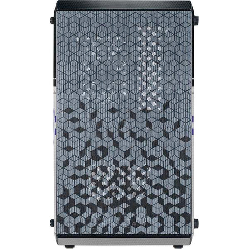 NFL Baltimore Ravens White Striped Cooler Master MasterBox Q300L Mini Tower Skin