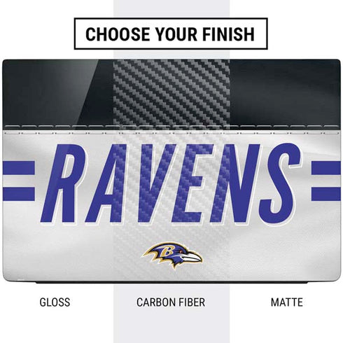 NFL Baltimore Ravens White Striped Dell Vostro Skin