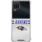 NFL Baltimore Ravens White Striped Galaxy A12 Clear Case