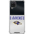 NFL Baltimore Ravens White Striped Galaxy A12 Clear Case