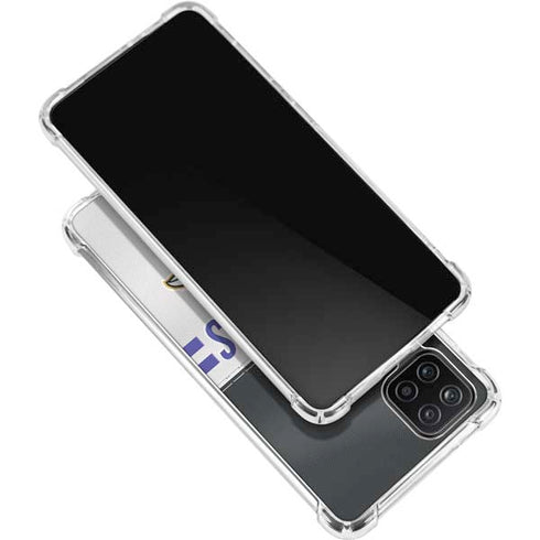 NFL Baltimore Ravens White Striped Galaxy A12 Clear Case