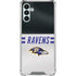 NFL Baltimore Ravens White Striped Galaxy A13 5G Clear Case