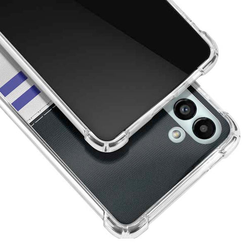 NFL Baltimore Ravens White Striped Galaxy A13 5G Clear Case
