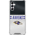 NFL Baltimore Ravens White Striped Galaxy A15 5G Clear Case