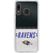 NFL Baltimore Ravens White Striped Galaxy A20 Clear Case