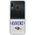 NFL Baltimore Ravens White Striped Galaxy A20 Clear Case