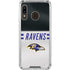 NFL Baltimore Ravens White Striped Galaxy A30 Clear Case