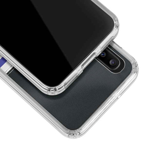 NFL Baltimore Ravens White Striped Galaxy A30 Clear Case