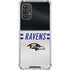 NFL Baltimore Ravens White Striped Galaxy A32 5G Clear Case