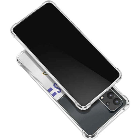 NFL Baltimore Ravens White Striped Galaxy A32 5G Clear Case