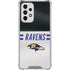 NFL Baltimore Ravens White Striped Galaxy A33 5G Clear Case