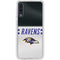 NFL Baltimore Ravens White Striped Galaxy A50 Clear Case