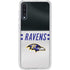 NFL Baltimore Ravens White Striped Galaxy A50 Clear Case