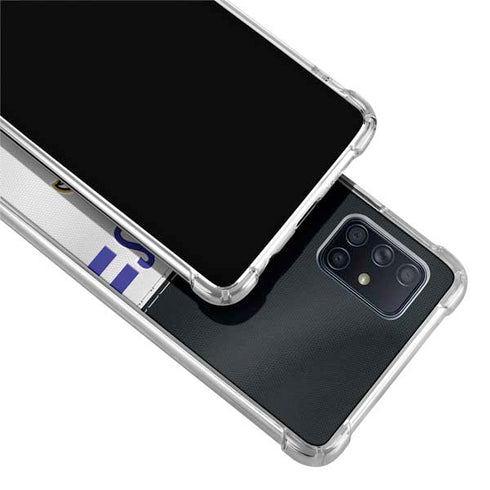 NFL Baltimore Ravens White Striped Galaxy A51 5G Clear Case