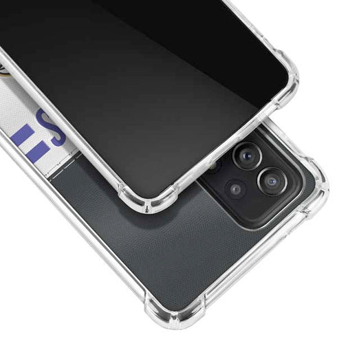 NFL Baltimore Ravens White Striped Galaxy A52 5G Clear Case