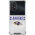 NFL Baltimore Ravens White Striped Galaxy A72 5G Clear Case