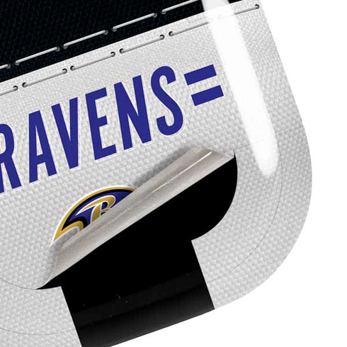 NFL Baltimore Ravens White Striped Galaxy Buds Pro Skin