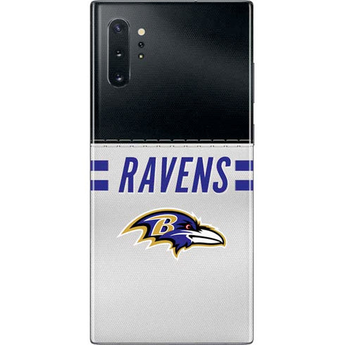 NFL Baltimore Ravens White Striped Galaxy Note 10 Plus Skin