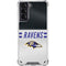 NFL Baltimore Ravens White Striped Galaxy S21 5G Clear Case