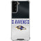 NFL Baltimore Ravens White Striped Galaxy S21 FE Clear Case