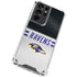 NFL Baltimore Ravens White Striped Galaxy S21 Ultra 5G Clear Case