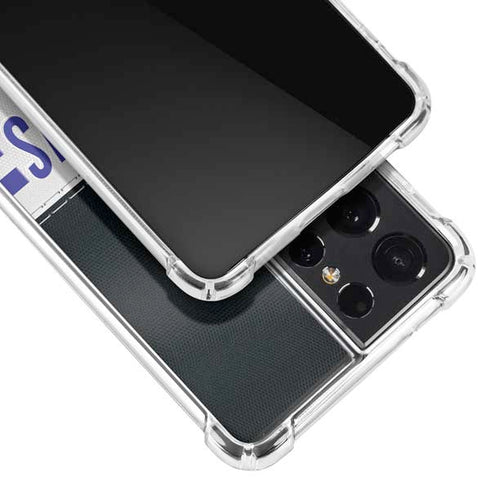 NFL Baltimore Ravens White Striped Galaxy S21 Ultra 5G Clear Case