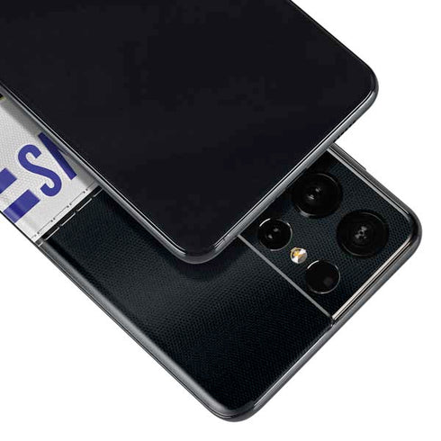 NFL Baltimore Ravens White Striped Galaxy S21 Ultra 5G Skin