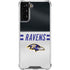 NFL Baltimore Ravens White Striped Galaxy S22 Plus Clear Case