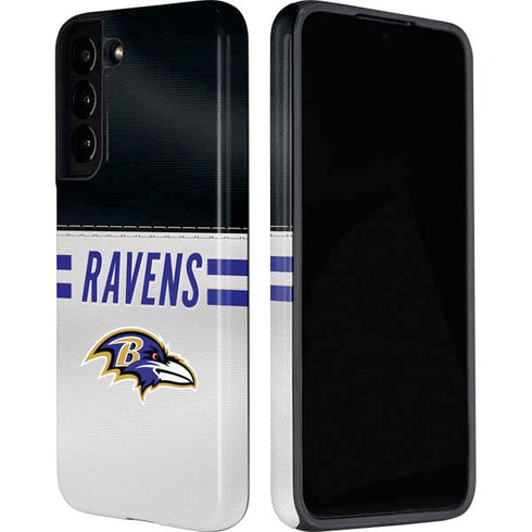 NFL Baltimore Ravens White Striped Galaxy S22 Plus Pro Case