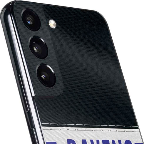 NFL Baltimore Ravens White Striped Galaxy S22 Plus Skin