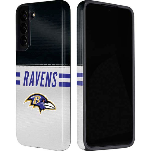 NFL Baltimore Ravens White Striped Galaxy S22 Pro Case