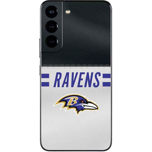 NFL Baltimore Ravens White Striped Galaxy S22 Skin