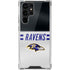 NFL Baltimore Ravens White Striped Galaxy S22 Ultra Clear Case