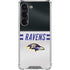 NFL Baltimore Ravens White Striped Galaxy S23 Clear Case