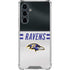 NFL Baltimore Ravens White Striped Galaxy S23 FE Clear Case