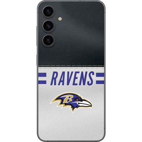 NFL Baltimore Ravens White Striped Galaxy S23 FE Skin