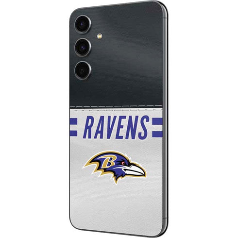 NFL Baltimore Ravens White Striped Galaxy S23 FE Skin