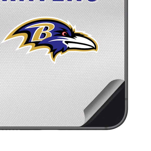 NFL Baltimore Ravens White Striped Galaxy S23 FE Skin