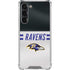 NFL Baltimore Ravens White Striped Galaxy S23 Plus Clear Case